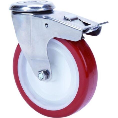 rueda giratora aguj.m12 fr.inox.20zlifd125-pol poliamix bl.-poliur.marron lis