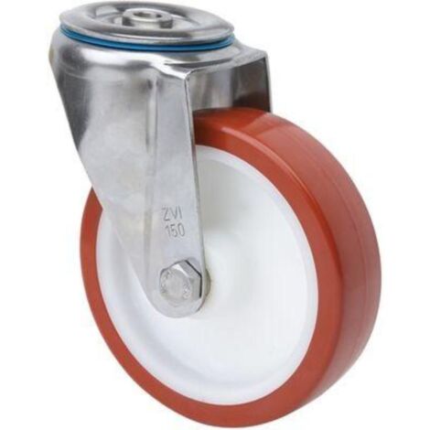 rueda giratora aguj.m12 inox.20zvi200-polr poliamix blanco-poliur.marron rod.