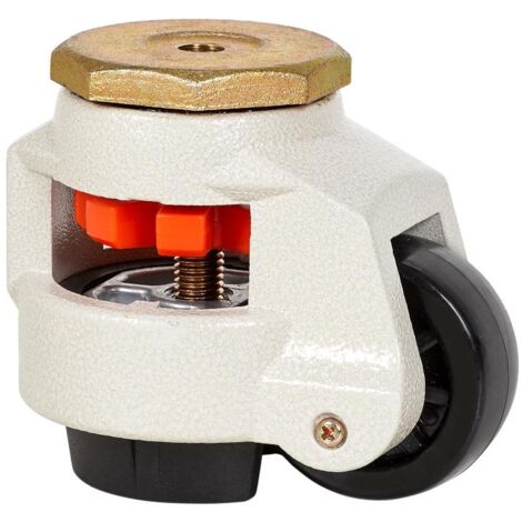 rueda giratora de nivelacion agujero m16 21fm75 nylon negro eje liso