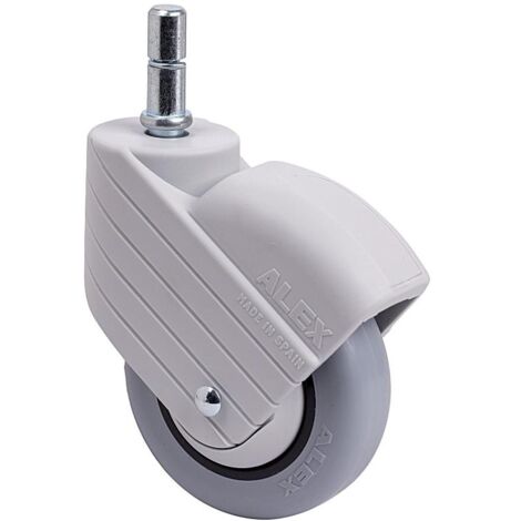rueda giratora espiga lisa m11x30 gris 30hp80cp-pgi poliamix-goma gris liso