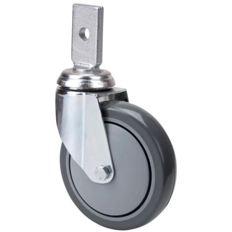 rueda giratora espiga plana 32bm100cp-puisb polip.-poliur.gris eje bolas