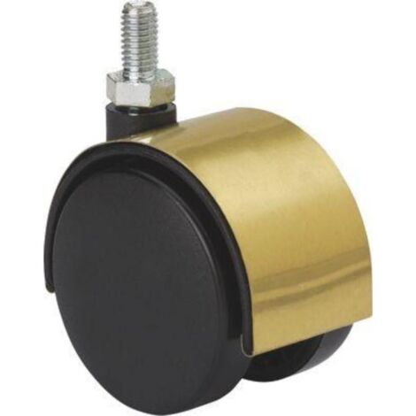 rueda giratora espiga roscada m8x15 50dk45 poliamix latonado