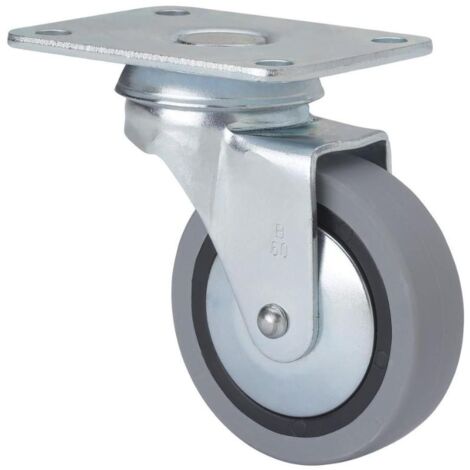rueda giratora placa 10bsr60cp-pgi poliamix-goma gris eje liso