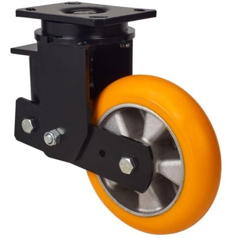 rueda giratora placa 10hlsb160-auab suspension poliur.naranja bolas balona