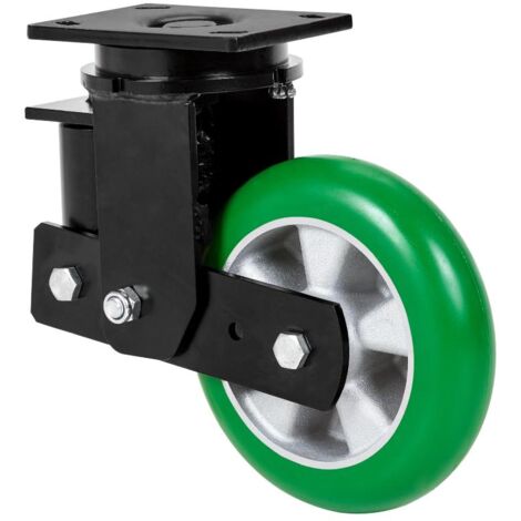 rueda giratora placa 10hlsb200-auagb suspension poliur.verde eje bolas balona