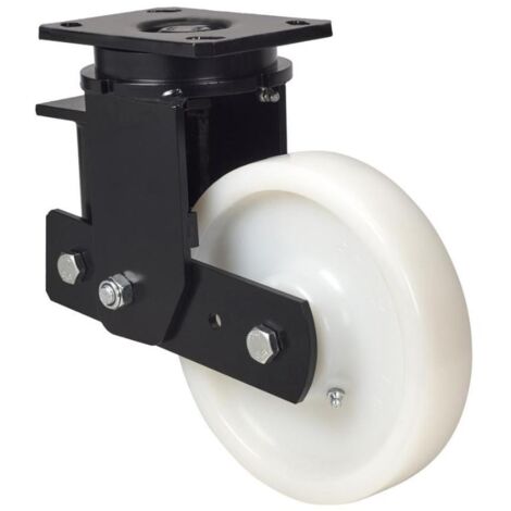 rueda giratora placa 10hlsb200-ftb suspension nylon blanco extrafuerte bolas