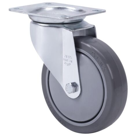 rueda giratora placa 10zvl100cp-puisb polip.-poliur.gris eje bolas