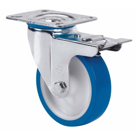 rueda giratora placa fr.inox.10zvifd150-poa poliamix blanco-poliur.azul liso