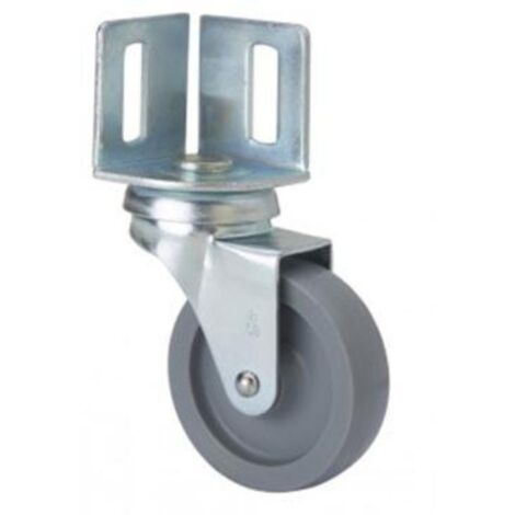 rueda giratora pletina angular 16bsr40-bp plastico gris eje liso