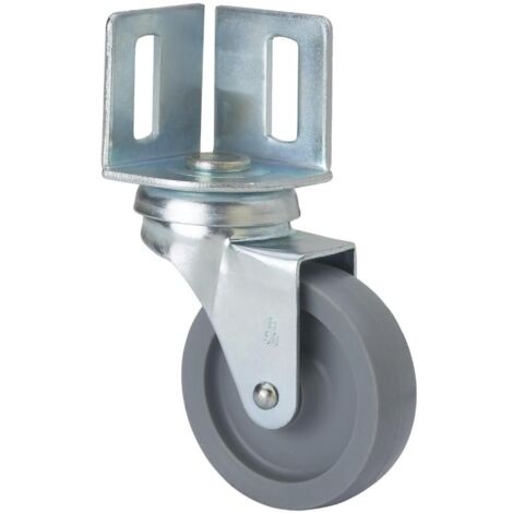 rueda giratora pletina angular 16bsr60-bp plastico gris eje liso