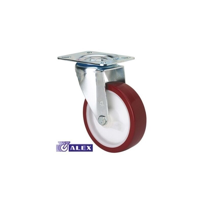 

Rueda Gir Sin Freno 080mm 2-2354 Pl.105x080 100kg.liso Pu B/