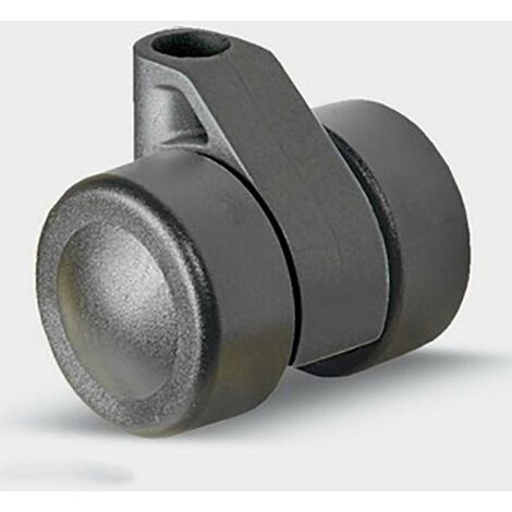 rueda giratoria aro doble negro ø35mm alta 5920 soporte poliamida inyectada. en12528.