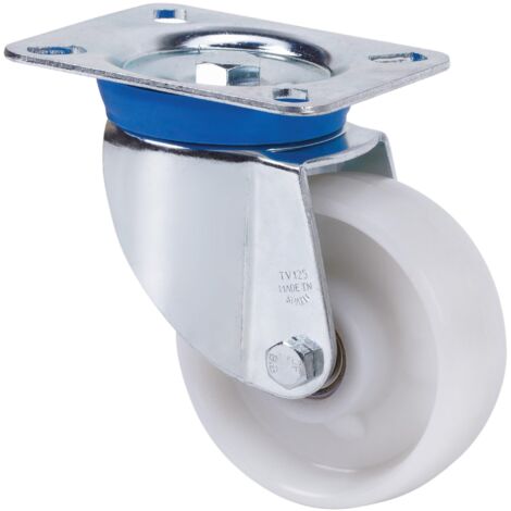 RUEDA GIRATORIA ARO NYLON Ø150 PLÁSTICO CON/SIN FRENO