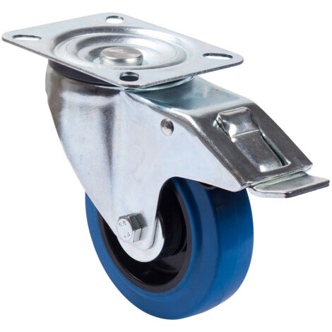 Rueda giratoria con freno, ø125mm carga pesada