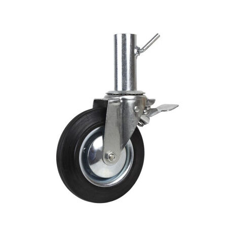 Rueda giratoria de andamio hembra con freno 200 x 50 mm 09402750