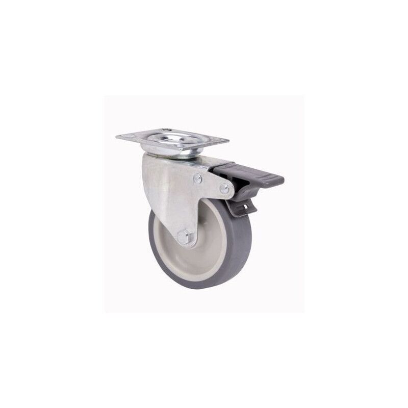 

Rueda Giratoria Con Freno 080Mm Tw0239 Pl. 060Kg Goma Gr Alex