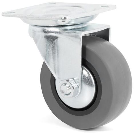 rueda giratoria modelo emily aro goma ø50 zincado con freno/sin freno freno sin freno