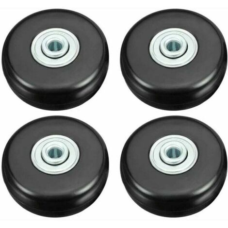 Rueda giratoria para maleta - Reparación de equipaje - Resistente 50 mm - Silenciosa - Goma universal - Giratoria - Rueda de repuesto - Reemplaza 4 ruedas para maletas, mochilas y viajes