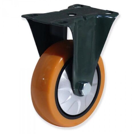 RUEDA GIRATORIA PLACA PU 125mm