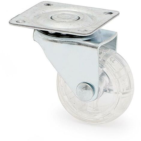 rueda giratoria teker a/poliam. ø38 transparente plástico h50