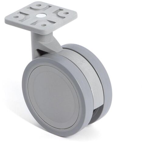 rueda giratoria vega aro de goma ø120 plástico gris estructura color gris / aro goma gris