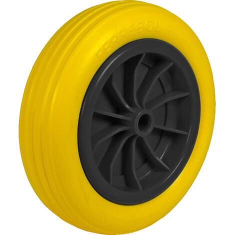 Rueda impinchable para carretilla - Amarilla - Ø 260 mm