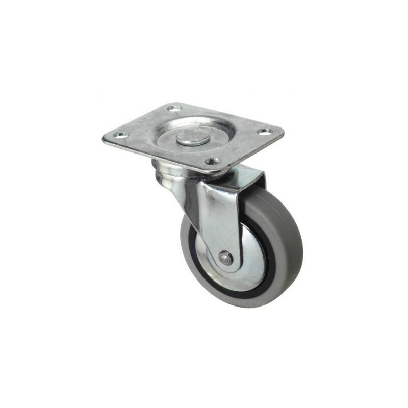 

Rueda industrial goma gris placa 60 mm.