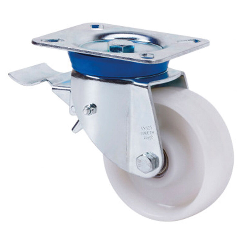 

Ruedas Alex - Rueda Industrial Horquilla Plet Munchen Nylon D- 80 Sin Freno - Blanco
