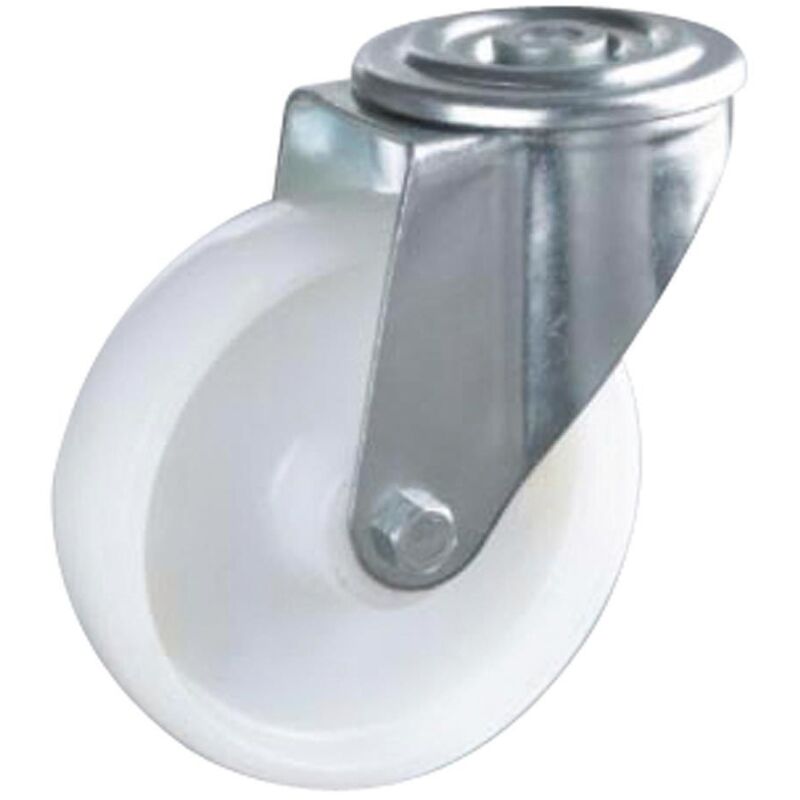 

Rueda industrial nylon pasante 80mm