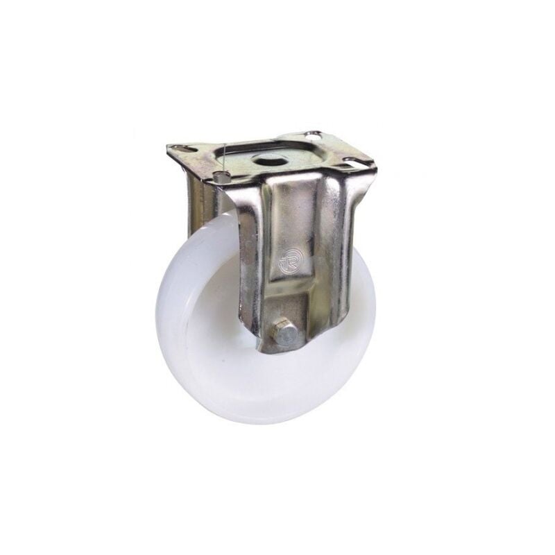 

Rueda industrial nylon placa fija 80 mm.