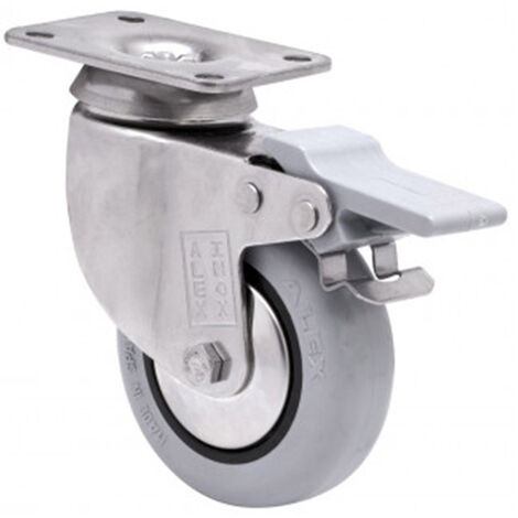 Rueda Inox Horq Plet Dortmund D-60 Goma C.Freno