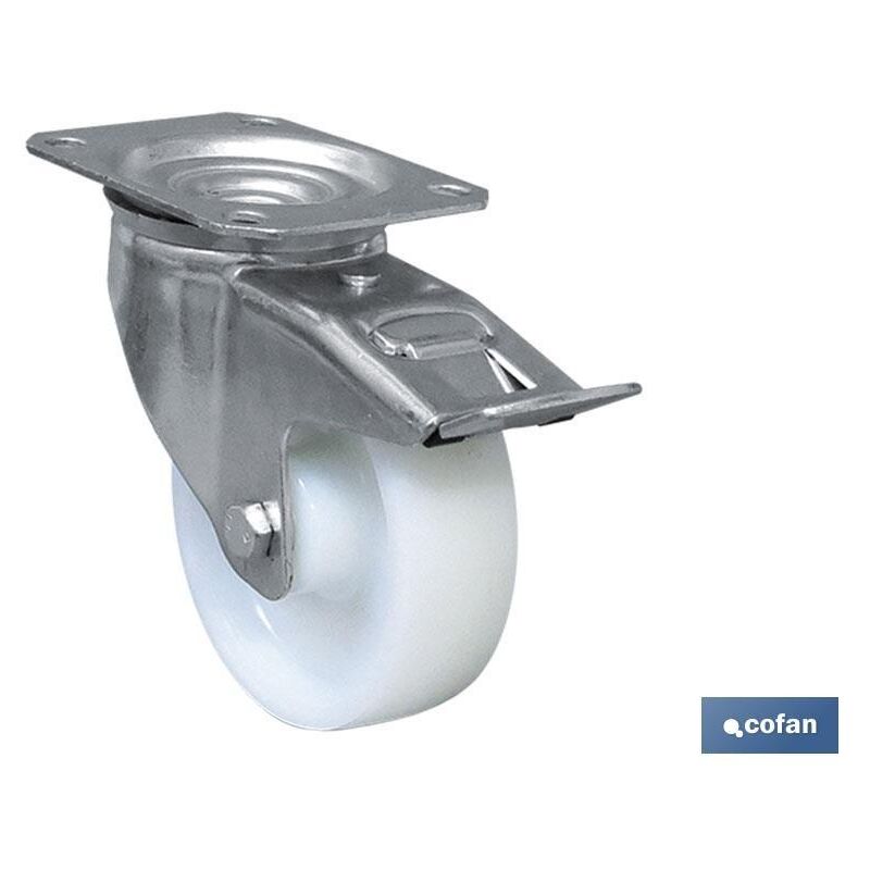 

Rueda nylon placafreno Ø125x40mm