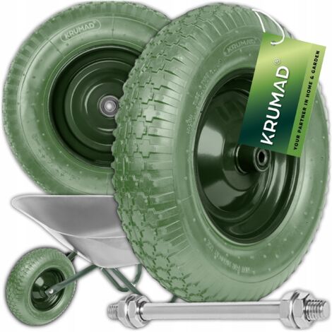 RUEDA PARA CARRO CON RUEDAS, RUEDA DE PU DE ESPUMA COMPLETA, EJE SIN CÁMARA 4.80/4.00-8