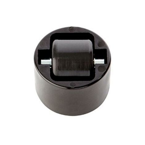 rueda para embutir. plástico. negro. para muebles. diámetro 25mm