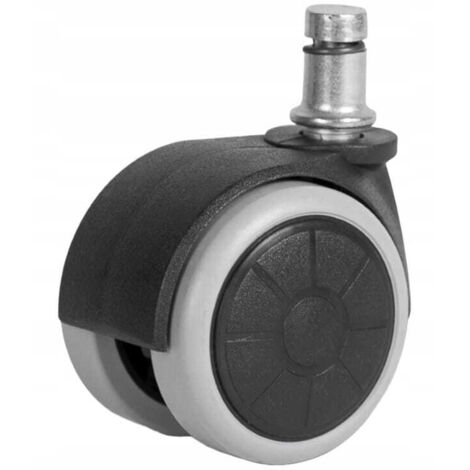 Rueda para muebles con pasador de 11 mm, giratoria, sin freno, 50 mm, 50 kg