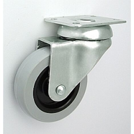 RUEDA PARA MUEBLES DE PLÁSTICO + GOMA 60MM CARCASA GIRATORIA M62T - KL060 SKR G