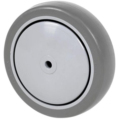 rueda pgaisb100cp-8-43 nucleo poliamix y banda goma gris eje bolas