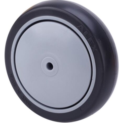 rueda pgaisb150cp-8-43 nucleo poliamix y banda goma gris eje bolas