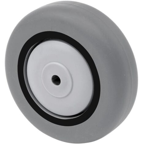 rueda pgisb100cp-6-28 nucleo poliamix y banda goma gris eje bolas
