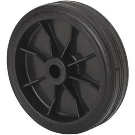 RUEDAS ALEX rueda pi125-15-44 nucleo poliamix y banda goma negra eje liso