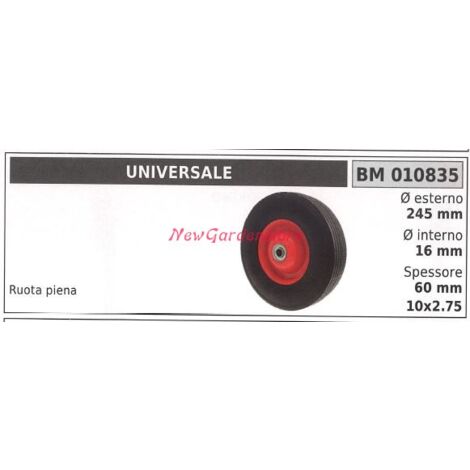 Rueda universal 245mm Ø  exterior 16mm Ø  interior 60mm 10x2.75 010835