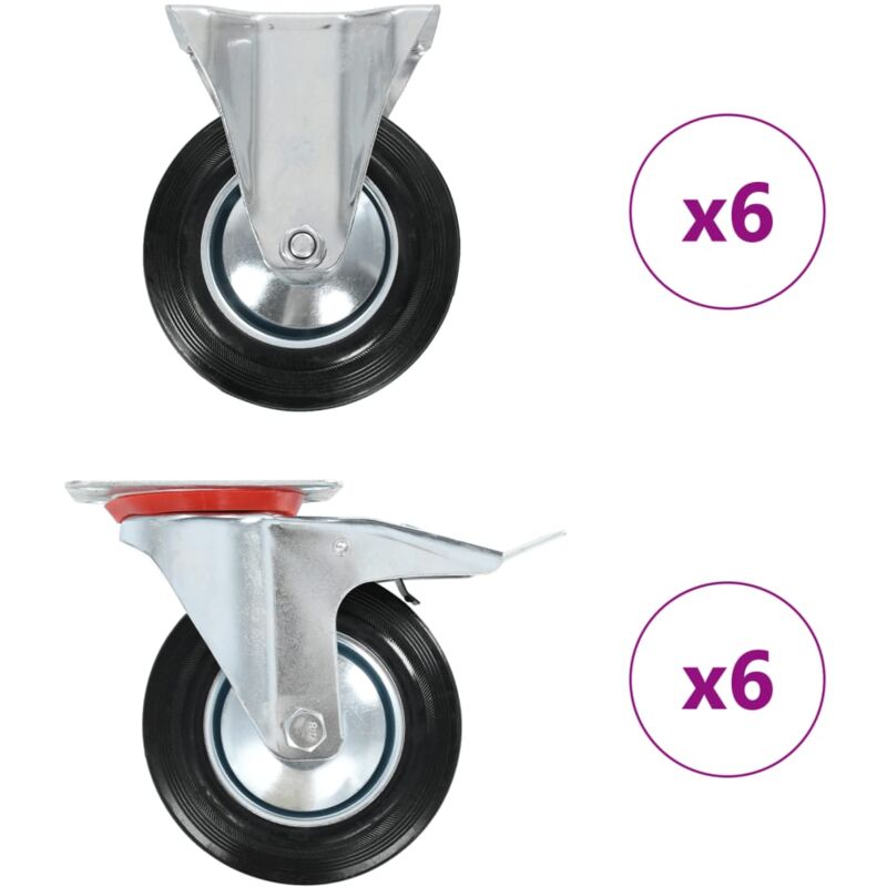 

vidaXL Ruedas 12 unidades 160 mm