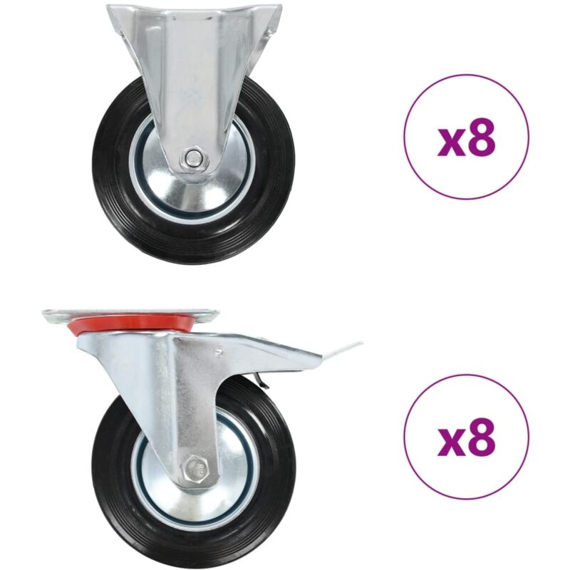 

vidaXL Ruedas 16 unidades 160 mm