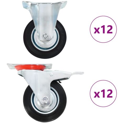 Ruedas 24 unidades 100 mm vidaXL