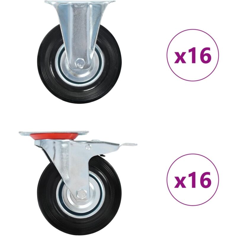 

Ruedas 32 unidades 125 mm - Vidaxl