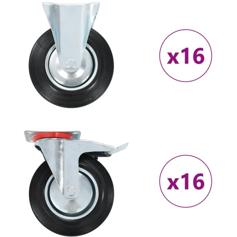 

vidaXL Ruedas 32 unidades 200 mm