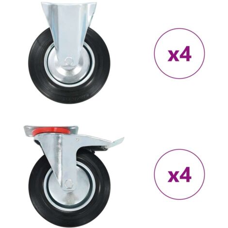 Ruedas 8 unidades 200 mm
