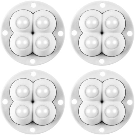 Ruedas adhesivas, rotación de 360°, ruedas giratorias de acero inoxidable, 4 ruedas adhesivas con rodamientos de bolas, ruedas de goma para muebles pequeños