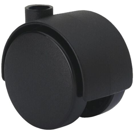 RUEDAS ALEX cuerpo dk50 poliamix negro , Descripción Ruedas de poliamida negra especialmente indicada para soportar cargas hasta 60 Kg. Se aplica en expositores, muebles, equipos de belleza y peluquer