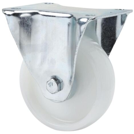 RUEDAS ALEX rueda fija 110-125-2 nylon blanco eje rodillos , Descripción
Ruedas de polipropileno blanco, especialmente indicada para soportar cargas hasta 280 Kg.
Se aplica en útiles de transporte lo